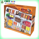 Hộp mô hình đồ ăn và bếp nướng thịt BBQ với 55 chi tiết đẹp