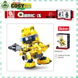 Đồ chơi lắp ghép xếp hình robot biến hình Bumbelee vàng với 216 mảnh ghép, mẫu robot lớn, khớp có cử động được và nhiều chi tiết cho bé