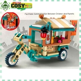 Đồ chơi lắp ghép xếp hình xe bán hàng di động nhiều mẫu từ 116 đến 135 mảnh ghép