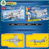 Đồ chơi lắp ghép xếp hình máy bay tiêm kích phản lực mẫu lớn cao cấp với 650 mảnh ghép