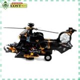 Đồ chơi mô hình máy bay trực thăng quân sự chạy pin có đèn và nhạc cho bé