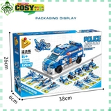 Đồ chơi lắp ghép xe cảnh sát cao cấp 12 trong 1 với 569 mảnh ghép