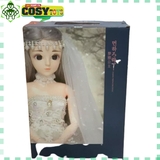 Hộp búp bê cô dâu bằng vải và nhựa mềm cao cấp