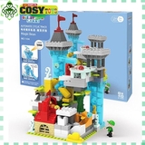 Đồ chơi lắp ghép lâu đài liên hoàn Spring Flower (kèm bàn chơi) cao cấp