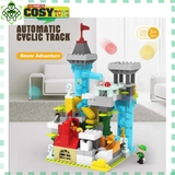 Đồ chơi lắp ghép lâu đài liên hoàn Spring Flower (kèm bàn chơi) cao cấp