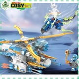 Đồ chơi lắp ghép xếp hình máy bay trực thăng ShuriCopter của Jane ninjago với 477 mảnh ghép