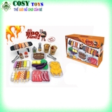 Hộp mô hình đồ ăn và bếp nướng thịt BBQ với 55 chi tiết đẹp
