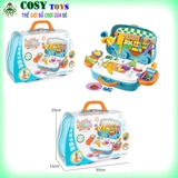 Hộp đất nặn vali hình hoa quả 3D cao cấp với 23 mẫu bằng đất sét an toàn