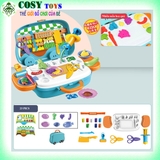 Hộp đất nặn vali hình hoa quả 3D cao cấp với 23 mẫu bằng đất sét an toàn