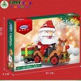 ĐỒ CHƠI LẮP GHÉP XẾP HÌNH ÔNG GIÀ NOEL CƯỠI TUẦN LỘC CÓ DÂY CÓT VỚI 390 MẢNH GHÉP