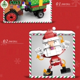 ĐỒ CHƠI LẮP GHÉP XẾP HÌNH ÔNG GIÀ NOEL CƯỠI TUẦN LỘC CÓ DÂY CÓT VỚI 390 MẢNH GHÉP