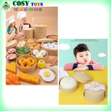 Bộ đồ chơi hấp bánh ẩm thực với nhiều món ăn: bánh bao, há cảo, bánh kem, shusi... với 42 chi tiết cùng phụ kiện cho bé