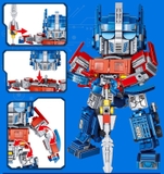 Đồ chơi lắp ghép xếp hình robot biến hình Optimus Prime xanh với 478 mảnh ghép, mẫu robot lớn, có cử động được và nhiều chi tiết cho bé