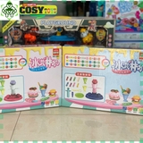 ĐỒ CHƠI ĐẤT NẶN MÁY LÀM KEM GỒM NHIỀU MẪU KEM, LY KEM CHO BÉ