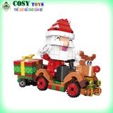 ĐỒ CHƠI LẮP GHÉP XẾP HÌNH ÔNG GIÀ NOEL CƯỠI TUẦN LỘC CÓ DÂY CÓT VỚI 390 MẢNH GHÉP