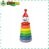 Đồ chơi gỗ xếp tháp vòng tròn chú hề