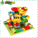 Đồ chơi xếp hình lắp ghép cầu trượt lăn bi nhiều tầng với 168 chi tiết cho bé