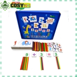 Bộ dụng cụ làm toán có thẻ ghép cho bé học tập