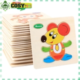 Đồ chơi tranh gỗ ghép 3D đủ chủ đề bằng gỗ thông an toàn cho bé