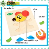 Đồ chơi tranh gỗ ghép 3D đủ chủ đề bằng gỗ thông an toàn cho bé