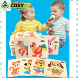 Đồ chơi tranh gỗ ghép 3D đủ chủ đề bằng gỗ thông an toàn cho bé