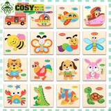 Đồ chơi tranh gỗ ghép 3D đủ chủ đề bằng gỗ thông an toàn cho bé