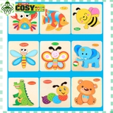 Đồ chơi tranh gỗ ghép 3D đủ chủ đề bằng gỗ thông an toàn cho bé