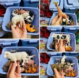 Đồ chơi mô hình 58 chi tiết các con thú rừng bằng nhựa cho bé (hộp lớn)