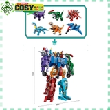 Đồ chơi lắp ghép xếp hình robot chiến binh Sura Mecha khủng long biến hình 6 trong 1 cho bé