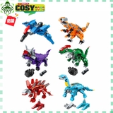 Đồ chơi lắp ghép xếp hình robot chiến binh Sura Mecha khủng long biến hình 6 trong 1 cho bé