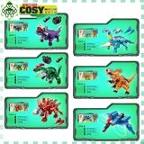 Đồ chơi lắp ghép xếp hình robot chiến binh Sura Mecha khủng long biến hình 6 trong 1 cho bé