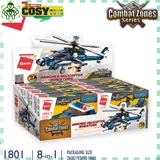 Đồ chơi lắp ghép xếp hình trực thăng vũ trang cao cấp 8 trong 1 với 390 chi tiết cho bé