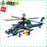 Đồ chơi lắp ghép xếp hình trực thăng vũ trang cao cấp 8 trong 1 với 390 chi tiết cho bé
