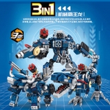 Đồ chơi lắp ghép xếp hình khủng long robot mẫu 3 trong 1 với 811-858 chi tiết