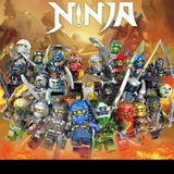 Đồ chơi lắp ghép xếp hình Ninjjago chiến đấu với bộ giáp hợp thể của Kai và Cole cỡ lớn với 1033 mảnh ghép