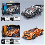 Đồ chơi xếp hình lắp ghép xe đua thể thao đủ màu sắc có đèn từ 284-307-323 mảnh ghép cho bé