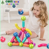 Bộ đồ chơi xếp hình nam châm, ghép hình nam châm dạng que, đầy đủ chi tiết, làm bằng chất liệu nhựa nguyên sinh ABS cao cấp, an toàn cho bé