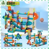 Đồ chơi cầu trượt bi biến hình bằng nam châm 52 chi tiết cao cấp cho bé