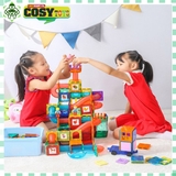 Đồ chơi cầu trượt bi biến hình bằng nam châm 52 chi tiết cao cấp cho bé