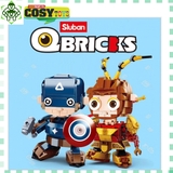 Đồ chơi lắp ghép xếp hình Tôn ngộ không giáp đỏ với 216pics