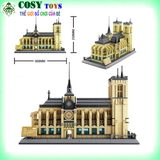 Đồ chơi lắp ghép xếp hình nhà thờ Đức bà Paris với 1380 chi tiết