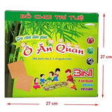 Bộ đồ chơi ô ăn quan 3 trong 1 (ca rô + cờ vây) bằng nhựa, hỗ trợ phát triển tư duy cho trẻ