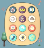 Điện thoại bàn quay số con mèo cute có nhạc và dây kéo