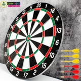 Đồ chơi phi tiêu đầu sắt với 6 phi tiêu và bảng điểm loại lớn 40cm