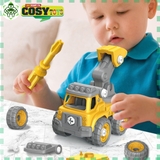 Đồ chơi lắp ráp ô tô mô hình xe cứu hoả - xe công trường biến hình thành robot 5 trong 1 với hơn 131-133 chi tiết bằng vít