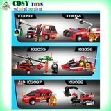 Đồ chơi lắp ghép xếp hình robot từ 06 xe  công trường với 98-126 pics