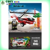 Đồ chơi lắp ghép xếp hình robot từ 06 xe  công trường với 98-126 pics