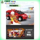 Đồ chơi lắp ghép xếp hình robot từ 06 xe  công trường với 98-126 pics