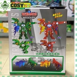 Hộp robot lắp ráp biến hình siêu nhân điện long Kyoryuger thành khủng long xanh và đỏ