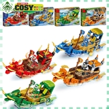 Đồ chơi lắp ghép xếp hình thuyền rồng chở chiến binh ninjago hơn 289 chi tiết